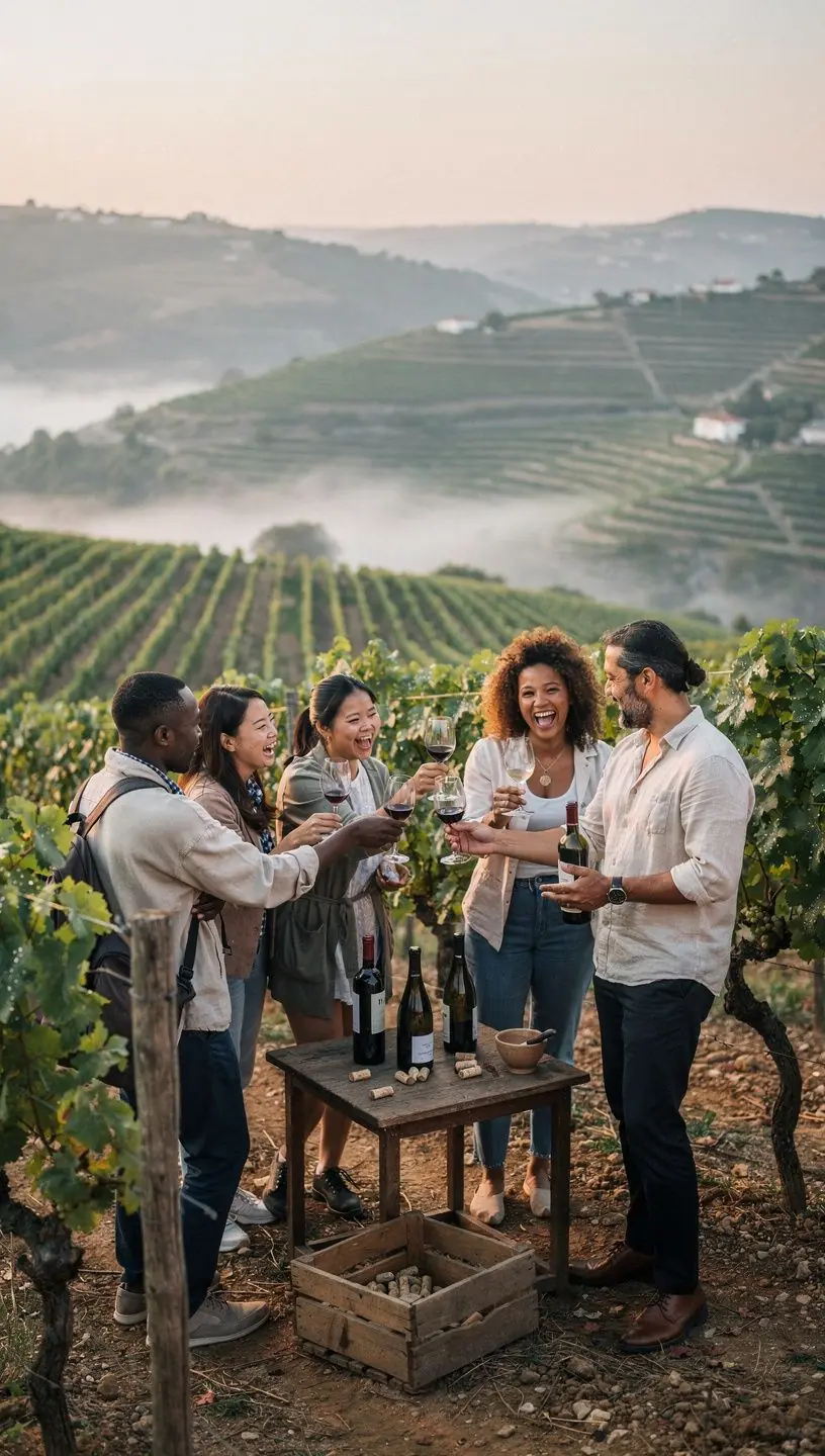 Tourists engaging with local communities in Europe.